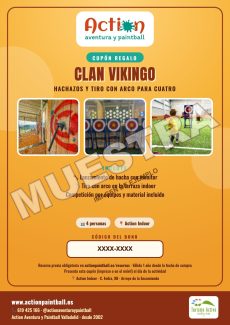 Muestra del bono regalo clan vikingo de Action Paintball Valladolid